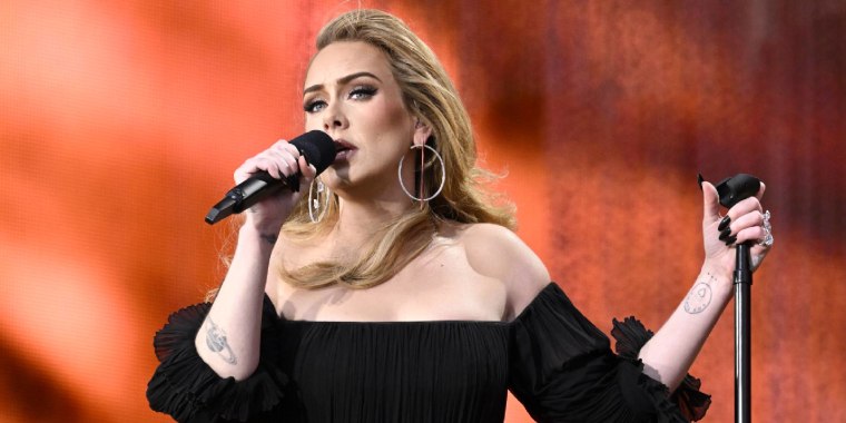 La cantante Adele en su concierto en Las Vegas. 