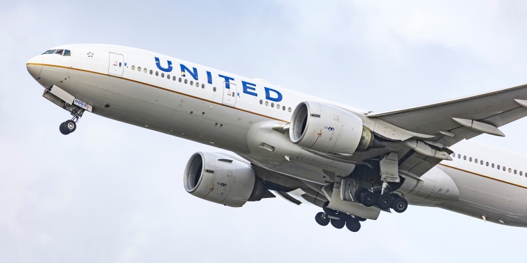A United Airlines airplane.