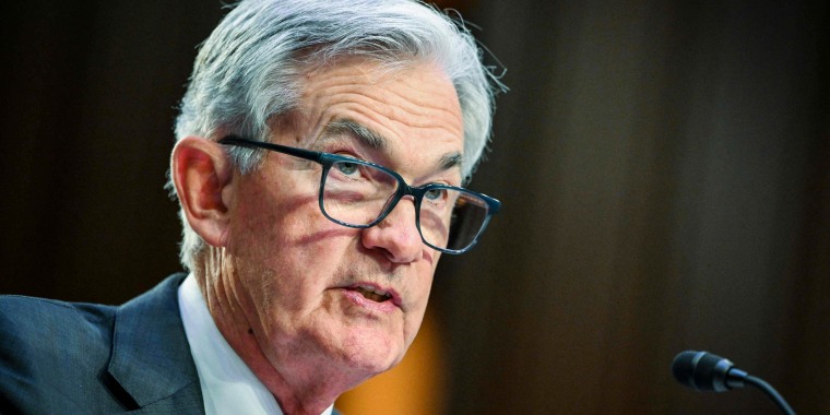 Federal Reserve Board Chair Jerome Powell testifies before the Senate Banking, Housing and Urban Affairs Committee on March 7, 2023.