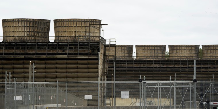 Cooling towers at Xcel Energy's Nuclear Generating Plant in Monticello, Minn.