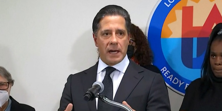 LAUSD Superintendent Alberto M. Carvalho speaks about the pending strike in Los Angeles, on Monday.