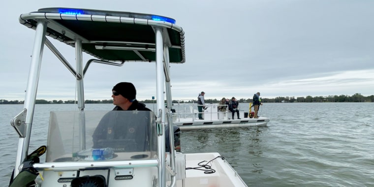 Authorities searched Sunday for two boaters who were missing at Lake Eloise near the Legoland theme park in Winter Haven, Fla., on Sunday.  