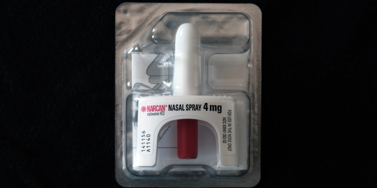 A Narcan nasal overdose kit.