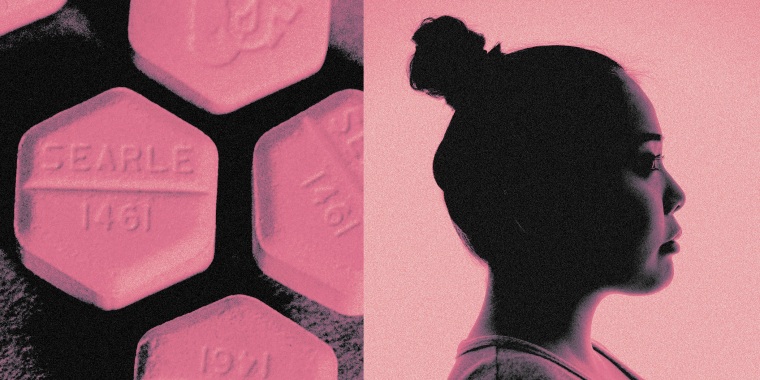 Side-by-side images of Misoprostol tablets and the silhouette of a woman 