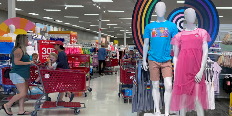 A Pride month display at a Target store in Dickson City, Pa.