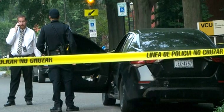 Investigators at the scene of a shooting at Virginia Commonwealth University campus in Richmond, Va., on June 6, 2023.
