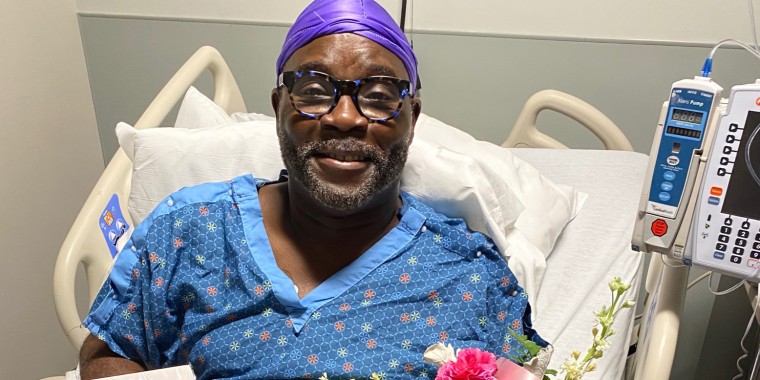 Donnie Adams survived a flesh-eating bacteria that had begun destroying part of his leg.