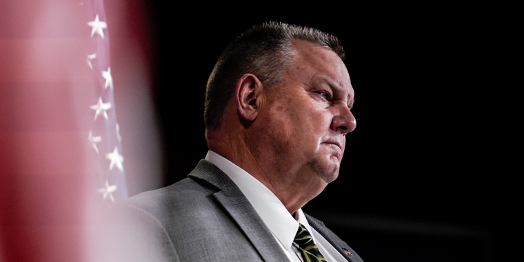Sen. Jon Tester, D-Mont., at the Capitol on Feb. 1, 2022.