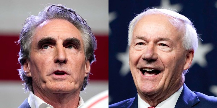 North Dakota Gov. Doug Burgum, former Arkansas Gov. Asa Hutchinson.