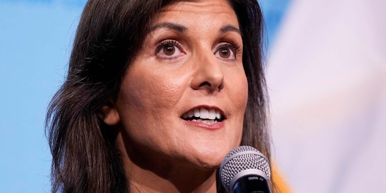 Republican presidential candidate Nikki Haley in Des Moines, Iowa, on Sept. 16, 2023.