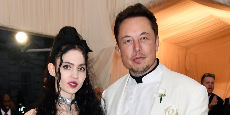 Grimes and Elon Musk atHeavenly Bodies: Fashion & The Catholic Imagination Costume Institute Gala