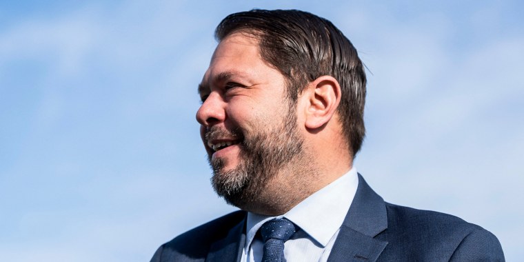Rep. Ruben Gallego speaks in Tempe, Arizona.