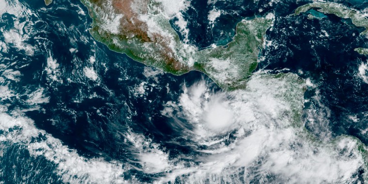 Imagen de satélite de la tormenta tropical Pilar.
