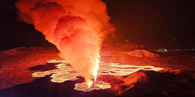 A volcanic eruption started on the Reykjanes peninsula in southwestern Iceland on Thursday, the third to hit the area since December, authorities said. 