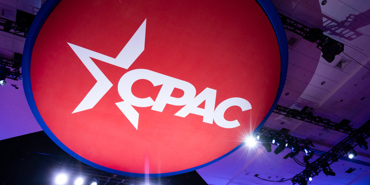 CPAC sign on ceiling