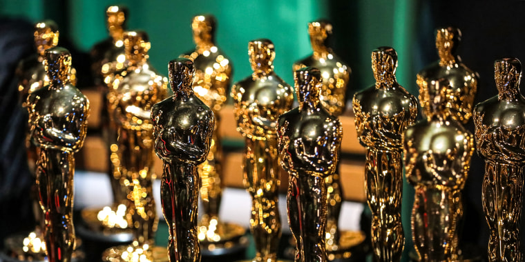Oscar statuettes backstage during the 95th Annual Academy Awards on March 12, 2023 in Hollywood, Calif.