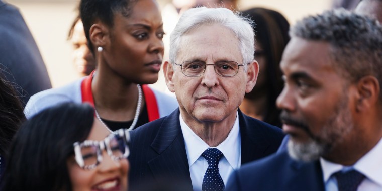 Attorney General Merrick Garland attends the 59th commemoration of the Bloody Sunday Selma bridge crossing
