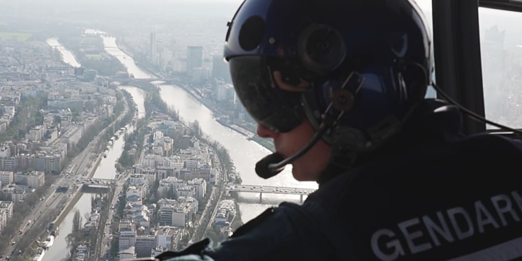 French police patrol over the Seine river in Paris last week. The iconic waterway will feature prominently in the 2024 Olympic opening ceremony.