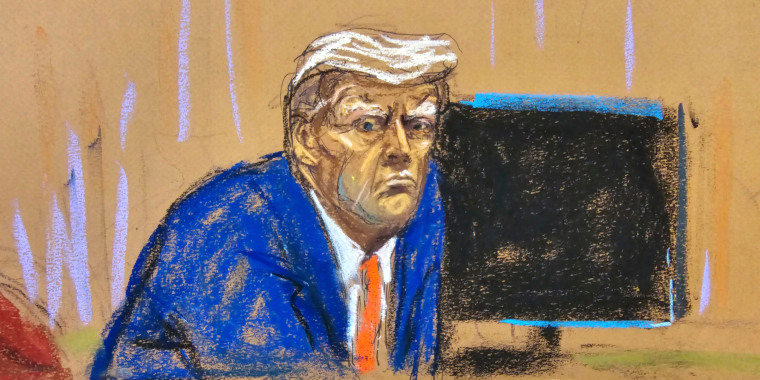 Donald Trump in Manhattan Criminal Court in New York City