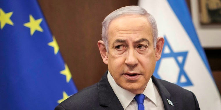 Israeli Prime Minister Benjamin Netanyahu in Jerusalem on April 17, 2024. 
