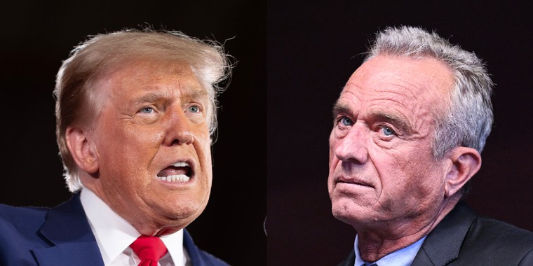 A side by side of Donald Trump and Robert F. Kennedy Jr.
