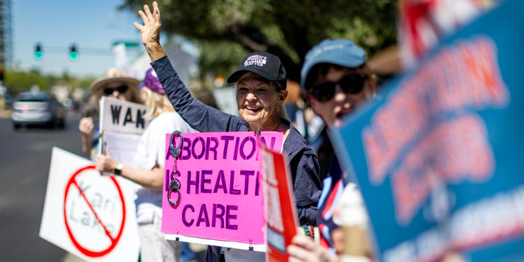 Pro-abortion rally in Phoenix.