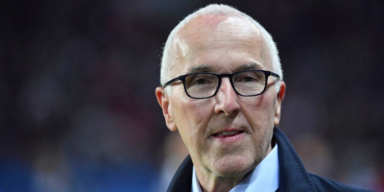 Frank McCourt, majority shareholder of the French soccer team Marseille, attends a game in Paris on Oct. 16, 2022.