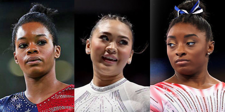 Gabby Douglas, Sunil Lee and Simone Biles.