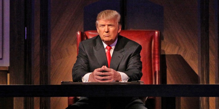 Donald Trump on the set of "Celebrity Apprentice" in 2010.