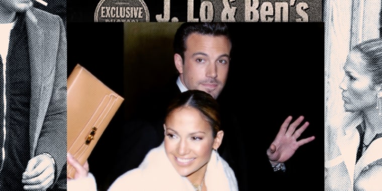 Photo Illustration: Images of Ben Affleck and Jennifer Lopez from the early 2000s