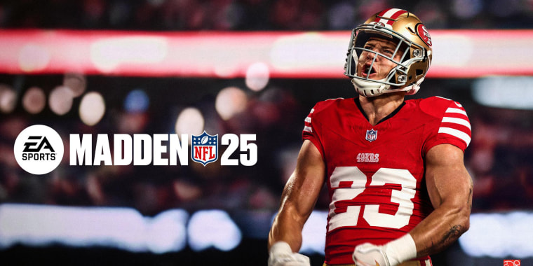 San Francisco 49ers and NFL Offensive Player of the Year Christian McCaffrey on the cover of the all-new EA SPORTS Madden NFL 25
