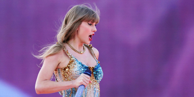 Taylor Swift stops mid-song to help a fan in distress at Edinburgh Eras tour show.