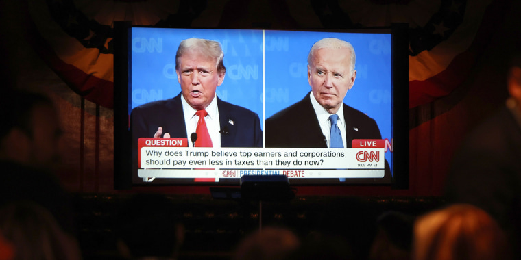 Image: Americans Across The Nation Watch The First Presidential Debate Between Joe Biden And Donald Trump politics political politicians