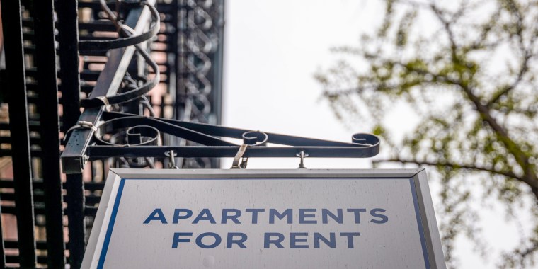 A sign advertising units for rent.