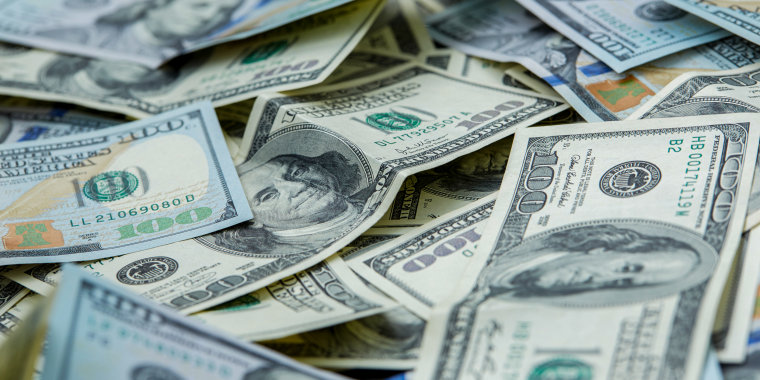 background from banknotes of dollars