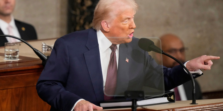 El presidente de Estados Unidos, Donald Trump, dicta un mensaje a la nación desde el Congreso el 4 de marzo de 2025