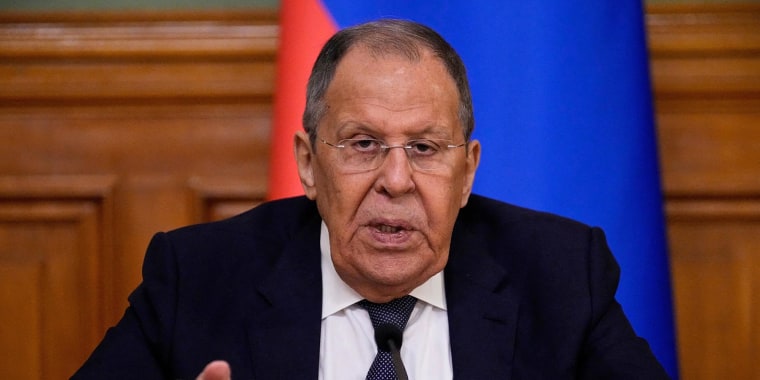 Russia's Foreign Minister Sergei Lavrov speaks in Moscow on Aug. 21, 2025. 