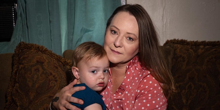Melinda Johnson with her daughter Memphis at her home in Birmingham, Ala., on Sept. 27, 2025.