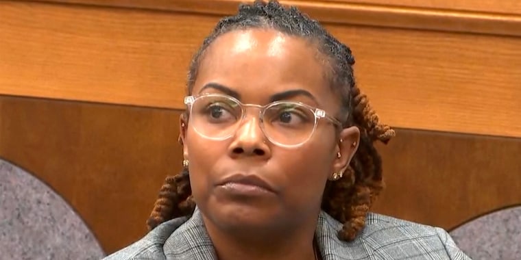 Ebony Parker, former Vice Principal of Richneck Elementary, appears in court on October 28.