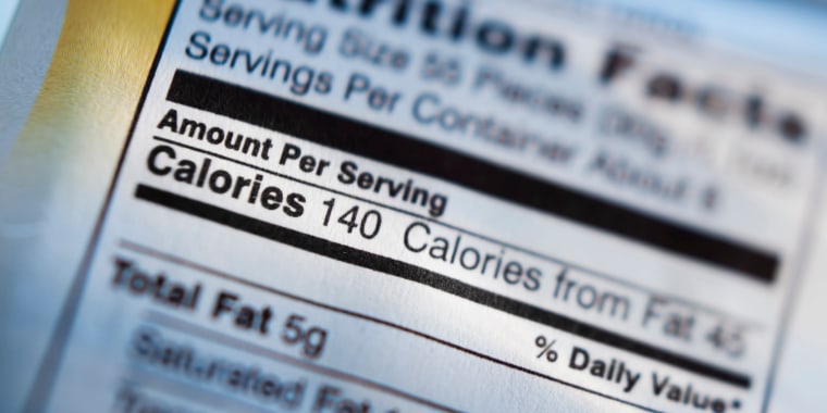 Nutrition label