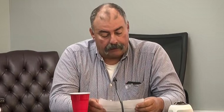 Keith Ervin gives a statement during the Washington County Schools Board of Education Emergency Meeting on April 8, 2026.