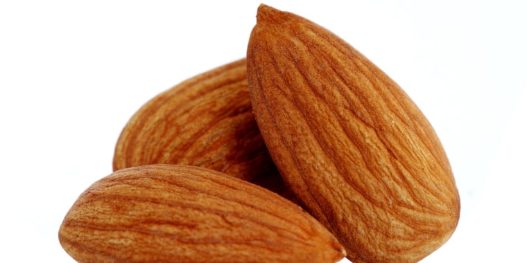 Almonds isolated on white