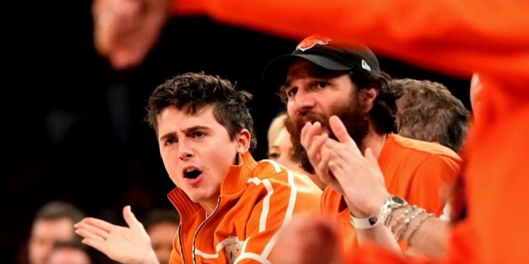 Timothée Chalamet y otras celebridades asistieron al tercer partido de la final de la NBA