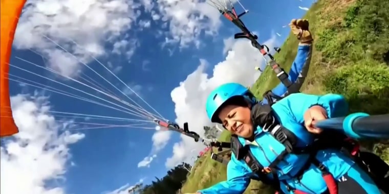 Mujeres con discapacidad visual volaron sobre los Andes