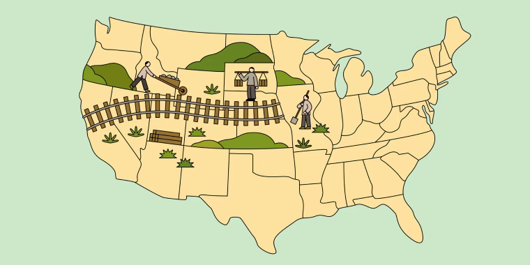 The First Transcontinental Railroad, completed May 10, 1869, linked the nation and significantly reduced cross-country travel time from months to less than a week. The Central Pacific Railroad, the company that built the western portion of the railroad, employed more than 10,000 Chinese laborers.