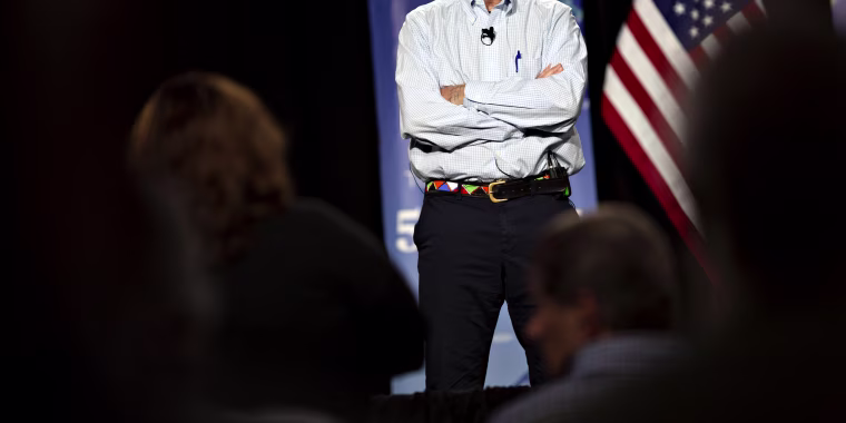 Image: Tom Steyer listens during a town hall event in Ankeny, Iowa, on Jan. 9, 2019.