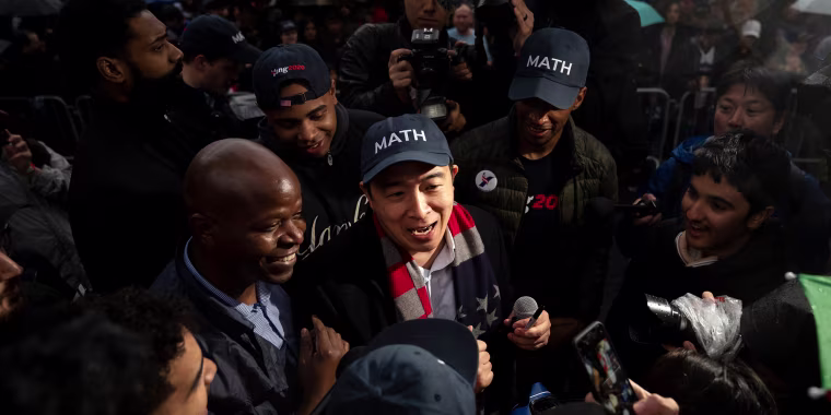 Image: ANdrew Yang, Presidential Candidate Andrew Yang Holds Campaign Rally In New York City