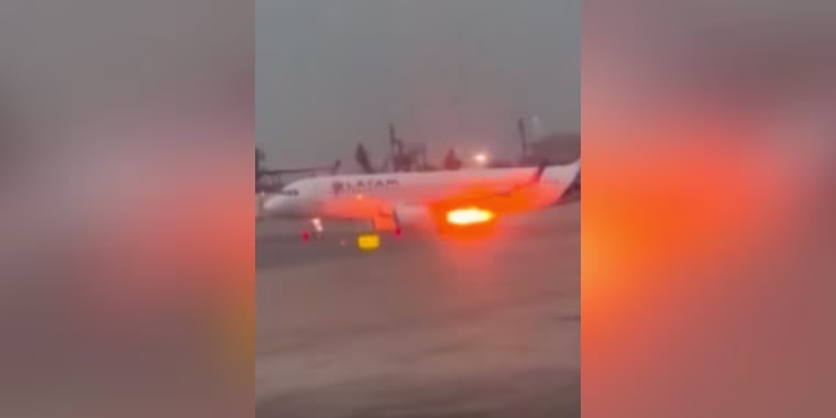 El incendio en un motor en un avión de LATAM causa pánico