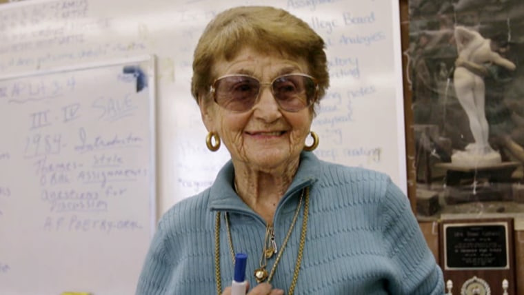 Mrs. Merrick Roma Teacher retires at 94