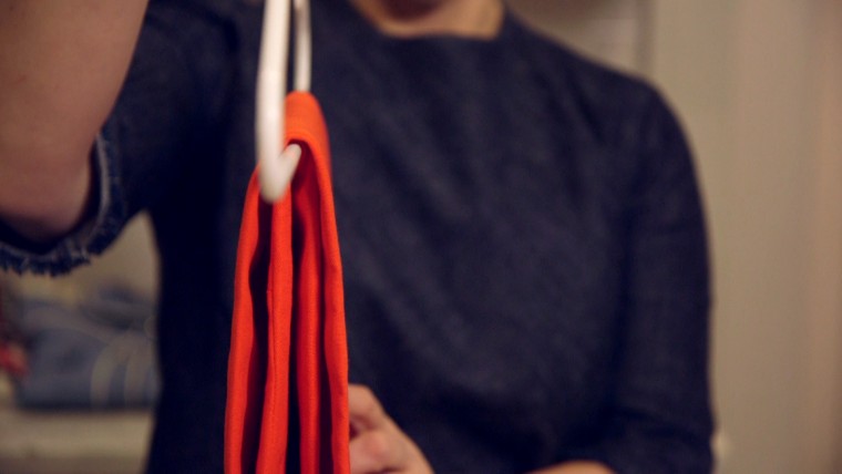 How to prevent pants from slipping off of a hanger